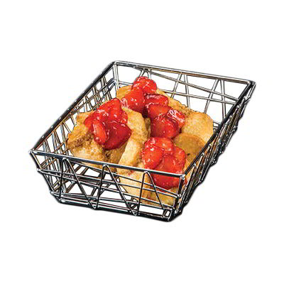 American Metalcraft BZZ59C Zorro Basket, 9 in L x 6 in W x 2-1/2 in H, Rectangle, Chrome