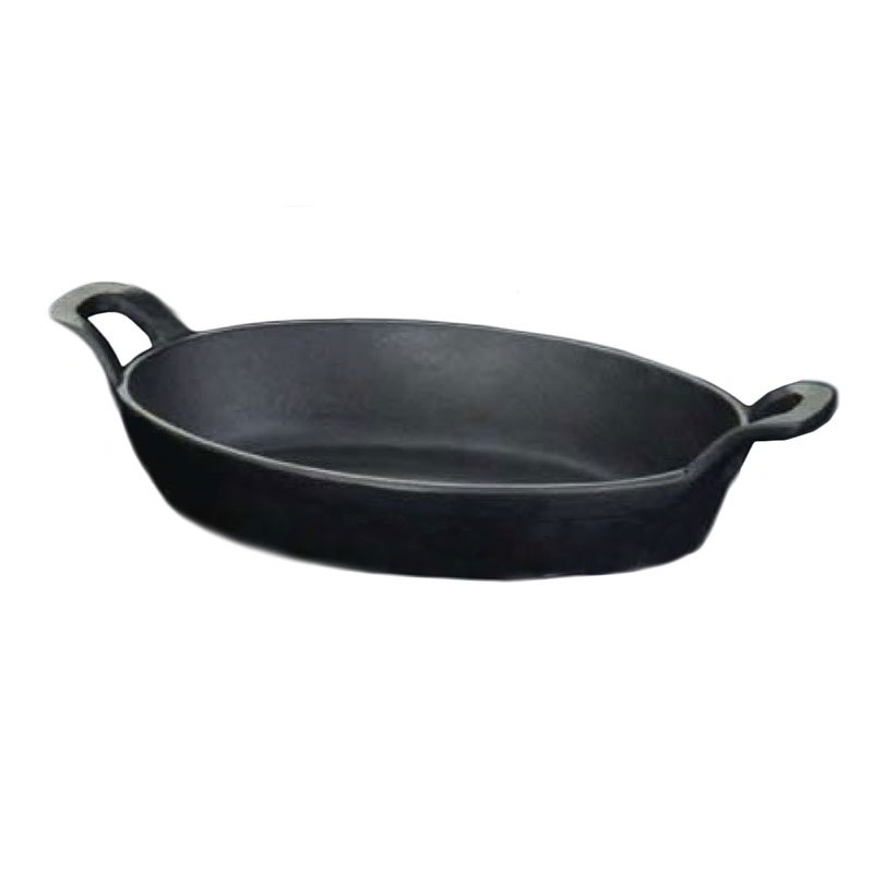 American Metalcraft CIPOV9567 37 oz Oval Baking Dish, 12 in L x 6-3/4 in W, 1-3/4 in D, Cast Iron