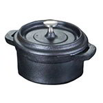 American Metalcraft CIPR42 8.3 oz Round Baking Dish w/ Lid & Handles, 4 in dia. x 2 in H, Cast Iron
