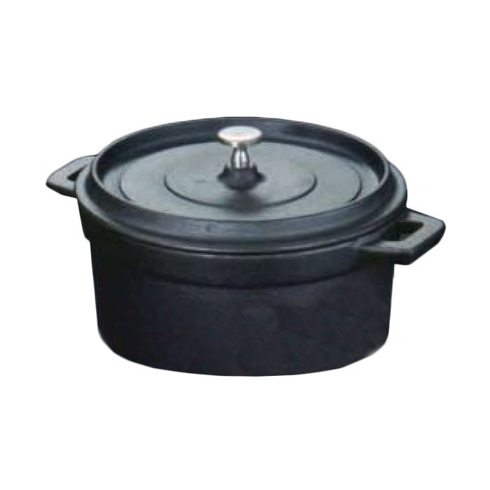 American Metalcraft CIPR5526 26.5 oz Round Baking Dish w/ Lid, 5.5 D x 2-5/8 H, Cast Iron