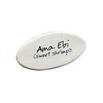 American Metalcraft CMP520 Ceramic Oval Card Sign, 5 in x 2-3/8 in