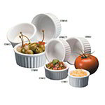American Metalcraft CRMK45 Ramekin, 4-1/2 Oz., Ceramic Fluted White