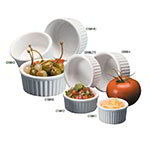American Metalcraft CRMK6 Ramekin, 6 Oz., Ceramic Fluted White