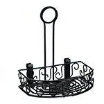 American Metalcraft CRS68 Ironworks Condiment Caddy, 6-1/4 x 8-1/4 x 9 H, Semi Round, Handle, Wrought Iron
