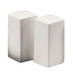 American Metalcraft CSPS3 Salt & Pepper Shaker Set, 3 in H, Square, Ceramic