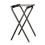 American Metalcraft CTS31 Deluxe Tray Stand, 31 in High, Nylon Straps, Folding, Black Chrome