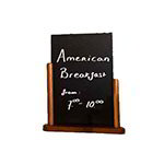 American Metalcraft ELEMME Double Sided Table Board w/ 6 x 9-in Blackboard, Mahogany