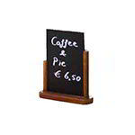 American Metalcraft ELEMSM Double Sided Table Board w/ 4 x 6-in Blackboard, Mahogany