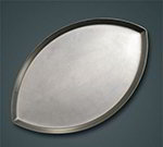 American Metalcraft FBALL1 Aluminum Football Shape Pizza Pan, 18 x 11-1/4 x 5/8 in Deep