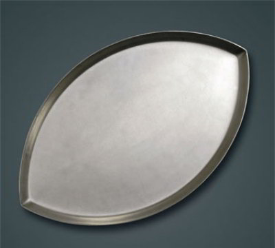 American Metalcraft FBALL2 Aluminum Football Shape Pizza Pan, 18 x 11-1/4 x 1-3/4 in Deep