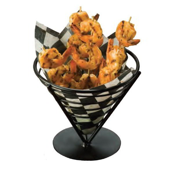 American Metalcraft FBB7 Ironworks French Fry Basket, Conical, 7 in x 6 in H, Black