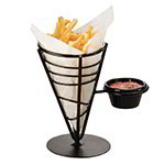 American Metalcraft FBS591 Ironworks French Fry Basket, with (1) Ramekin, Conical, Black Wrought Iron