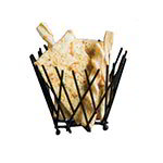 American Metalcraft FRUB6 Thatch Basket, 7 in Dia. x 5 in H, Black Finish