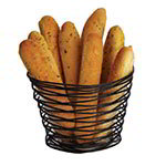 American Metalcraft FRUB9 Round Birdnest Basket, 7 in Dia. x 5 in H, Wire w/ Black Finish