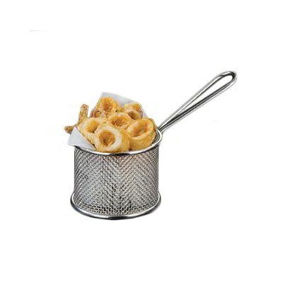 American Metalcraft FRYR375 Fine Mesh Stainless Steel Fry Basket, Round