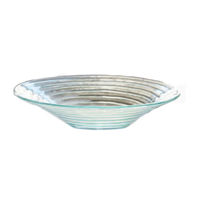 American Metalcraft GBG14 Glacier Bowl, 14-3/4 in Dia. x 3 in Deep, Green Glass