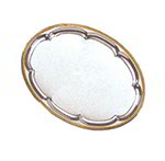 American Metalcraft GBTOV1813 Oval Embossed Chrome Serving Tray, 17-3/4 x 13-3/8-in