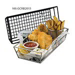 American Metalcraft GCRB2613 Rectangular Tabletop Basket, 13 in W x 2.5 H, Black