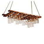 American Metalcraft GR1435 Glass Rack, 14 in x 35 in, Walnut