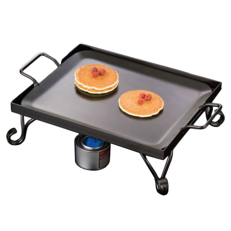 American Metalcraft GS16 1/2-Size Wrought Iron Buffet Griddle w/ Stand, 16 x 16 x 5-in