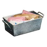 American Metalcraft GSP35 Galvanized Silver Sugar Packet Holder, 5 in x 3 in