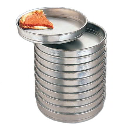 American Metalcraft HA5014 14 in Aluminum Pizza Pan, Self Stacking, 2 in Deep