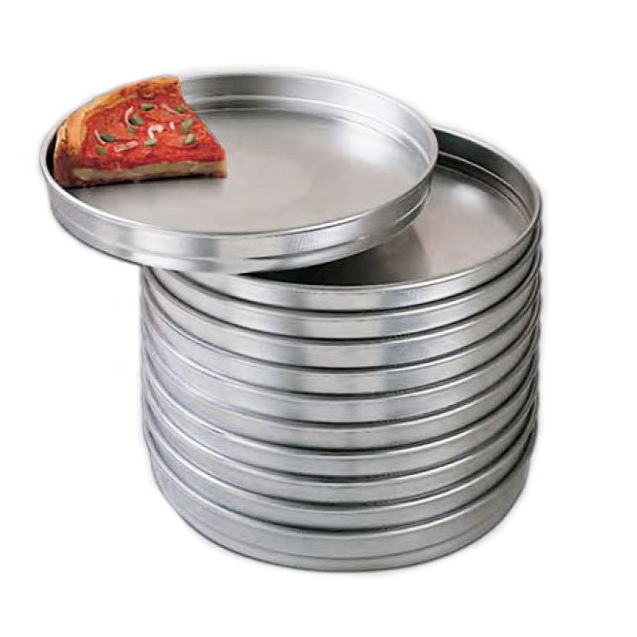 American Metalcraft HA5116 16 in Aluminum Pizza Pan, Self Stacking, 1-1/2 in Deep