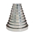 American Metalcraft HA80012 Straight Sided Cake Pan Set, 2 in Deep, 6 Piece Set, Solid