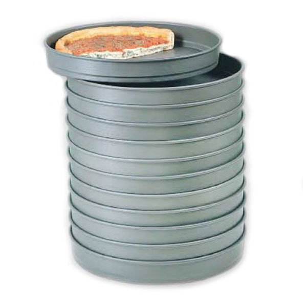 American Metalcraft HC5007 Solid Aluminum Self Stacking Pizza Pan, 2 in Deep, 7 in Diameter