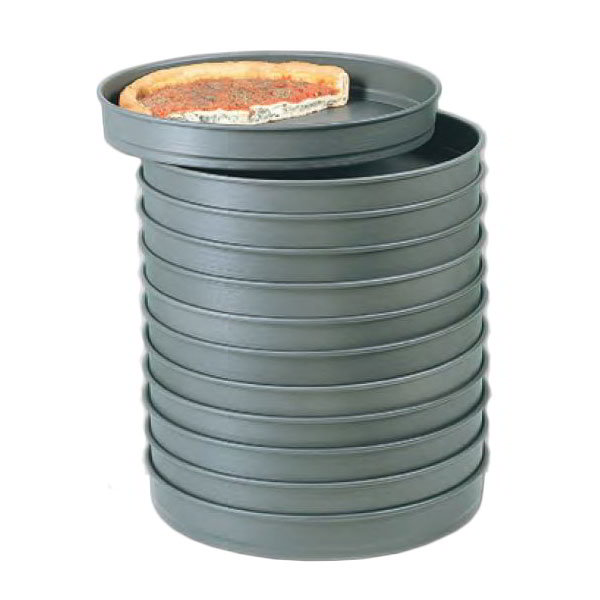 American Metalcraft HC5015 Solid Aluminum Self Stacking Pizza Pan, 2 in Deep, 15 in Diameter