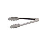 American Metalcraft HDUT1200 Utility Tong, 12 in L, Stainless, Tempered Flat Steel Spring
