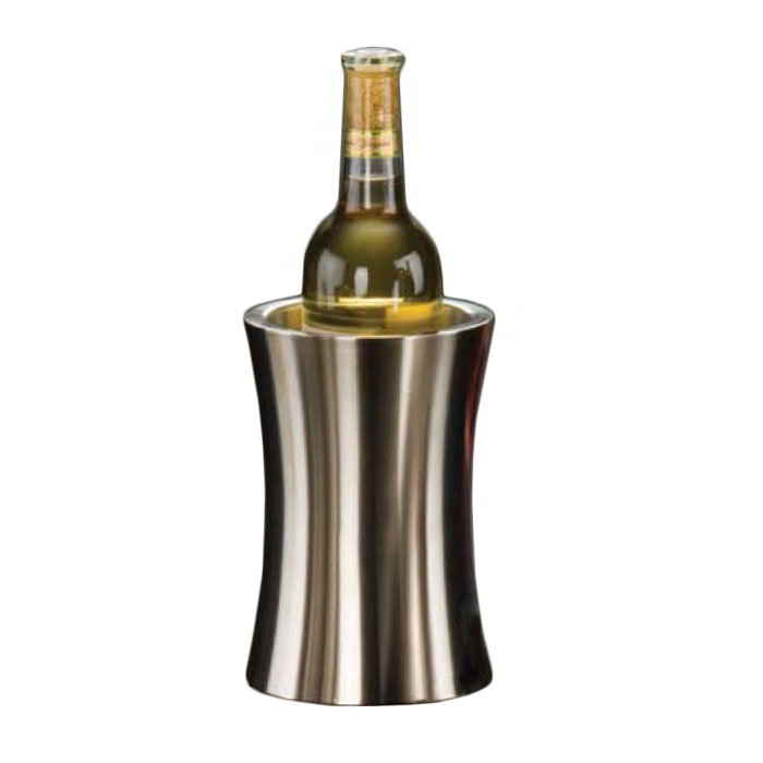 American Metalcraft HGWC1 New Wave Wine Cooler, 5-1/4 in W x 8 in H, Double Wall Insulated, Brushed SS