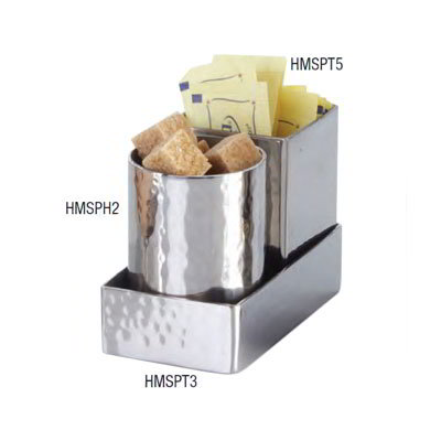 American Metalcraft HMSPT3 Stainless Steel Sugar Packet Holder, 4-1/4 in x 2-1/4 x 1 in H, Hammered Finish