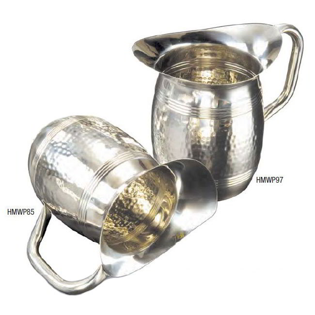 American Metalcraft HMWP97 Bell Water Pitcher, 100 oz Hammered Stainless