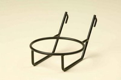 American Metalcraft HR6 Hanging Rack, Small Round, 6-3/8 in Dia. x 2-1/8 in Deep, Black Wrought Iron