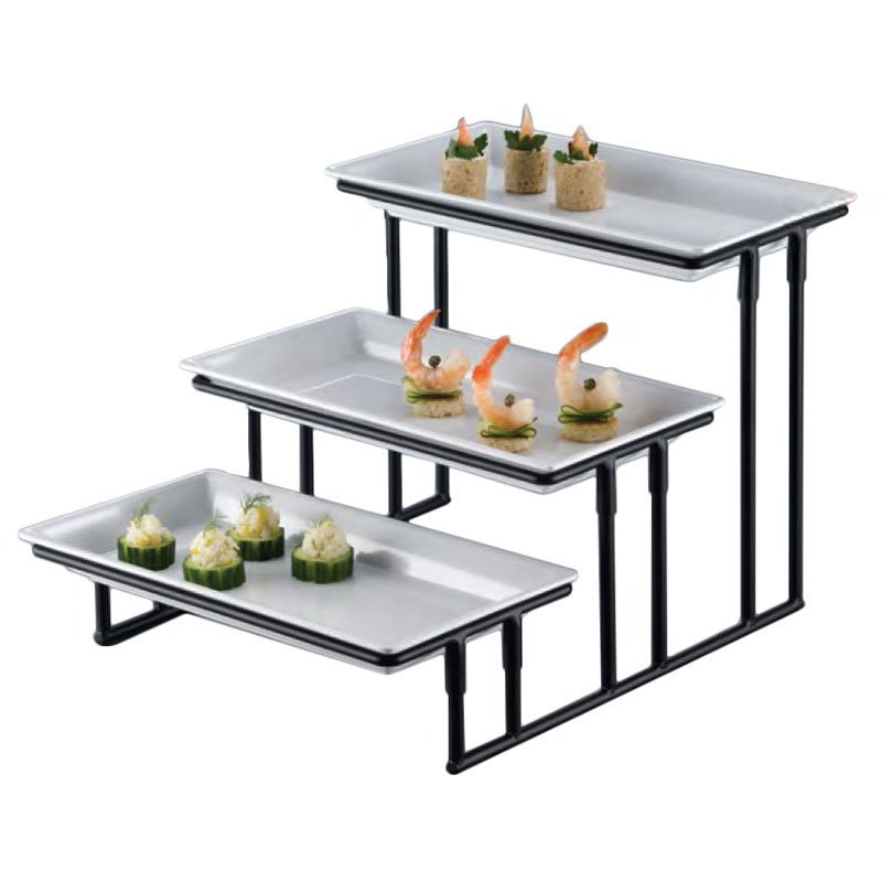 American Metalcraft IS18 3 Tier Display Stand, 20 x 13.75 x 12, Wrought Iron
