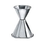 American Metalcraft J202 Jigger, 1/2 oz x 3/4 oz, Satin Finish, Rolled Edge, Stainless Steel