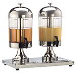 American Metalcraft JUICE2 Twin Station Juice Dispenser, S/S, Ice Tube, Drip Tray, 8-1/2 Qt.