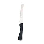 American Metalcraft KNF2 9 in Steak Knife, Rounded Tip, Black Plastic Handle