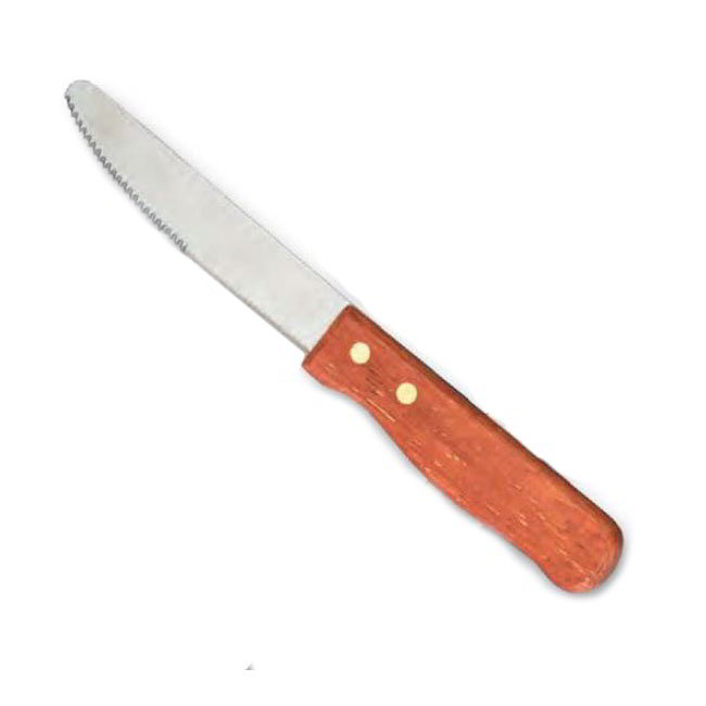 American Metalcraft KNF3 10 in Steak Knife, Rounded Tip, Hardwood Handle