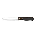 American Metalcraft KNF6 10 in Steak Knife, Rounded Tip, Jumbo Black Plastic Handle