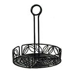 American Metalcraft LDCC18 Ironworks Condiment Rack, 7-3/4 in Dia., Center Handle, Leaf Design