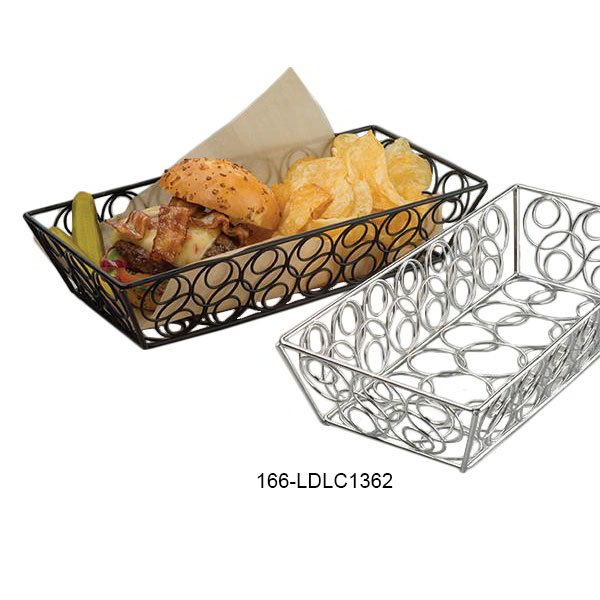 American Metalcraft LDLB2613 13 in Loop-D-Loop Basket, 6 in W x 2-3/4 H, Rectangular, Black