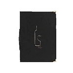 American Metalcraft MCCWLSBL Securit 10 x 13 in Wine Card, Gold Stamp, Elastic Spine, Black