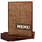 American Metalcraft MCDRLSPAISLEY Securit 10 x 13 in Paisley Design Wine Card, Gold Stamp Lettering