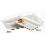 American Metalcraft MEL21 Endurance Platter, 21 in x 13 in, Melamine, White