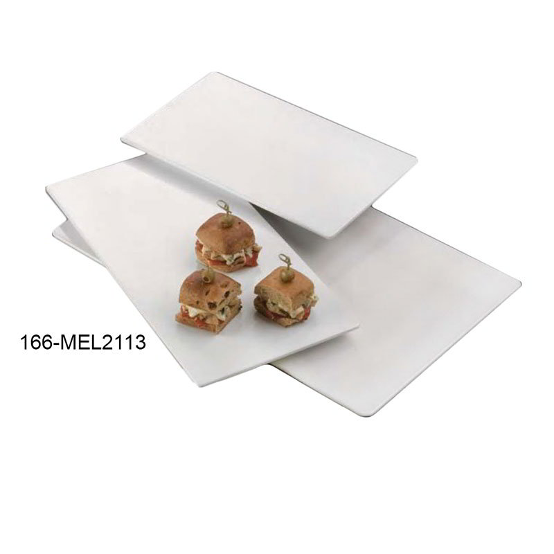 American Metalcraft MEL2113 21.5 in Flat Platter, Rectangular, Melamine