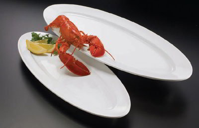 American Metalcraft MEL50 Endurance Boat Platter/Tray, 28 in L, Melamine, Dishwasher Safe, White