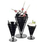 American Metalcraft MELFCB534 10 oz Medium Fry Cone, 5 in H, Melamine, Black