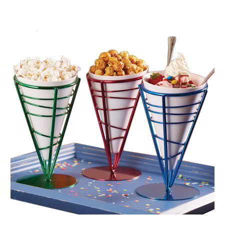 American Metalcraft MELFCW755 Large White Fry Cone, 23.5 oz, 6.5 in H, Melamine, White